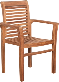 Stapelsessel Derby Teak mit Armlehnen