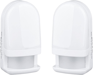 TRANGO LED Nachtlicht, Bewegungsmelder, 2er Set 11-239 LED Sensor Nachtlicht in Weiß mit Automatikfunktion I Betrieb mit 3x AAA Batterie (nicht enthalten) mit Bewegungssensor, Tageslichtweiß, Sicherheitslicht, Orientierungslicht, Einschlafhilfe