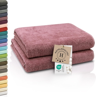 ZOLLNER Badetücher, Walkfrottier (2-St), 100 x 150 cm, 100% Baumwolle, vom Hotelwäschespezialisten