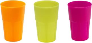 Mojito Design Box von Cocktail glas, Kunststoff, Fluo Farben Gemischt, 0. 35 Liter, 6 Stücke