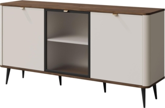 Kommode Rotevio 2D1W RE07 (Farbe: Cashmere / Cashmere + Nuss)