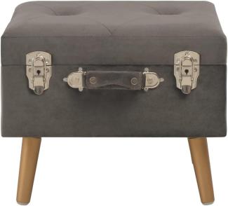 vidaXL Hocker mit Stauraum 40 cm Grau Samt 329253