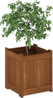 Furinno Tioman Blumenkasten in Teaköl, braun, 39,12 x 39,12 x 44,96 cm