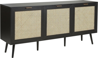 Sideboard mit 3 Türen OPOCO 71 cm Schwarz
