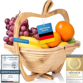 Dimono Obstschale Obstkorb, Bambus, (Faltkorb), Gemüseschale & Topfuntersetzer