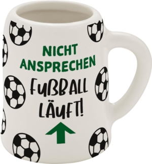 Schnapskrug Schnapsglas Stamper Keramik Sheepworld FUßBALL 73843