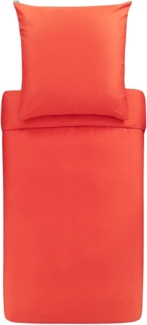 Bassetti Mako-Satin Bettwäsche Uni | Bettbezug einzeln 135x200 cm | tangerine-1191