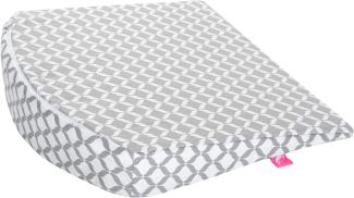 Baby Keilkissen 30x30 cm ideal für Kinderwagen, Stubenwagen, Öko-Tex Standard 100. Inkl. abnehmbarem Bezug aus 100% Baumwolle, grau classiscs