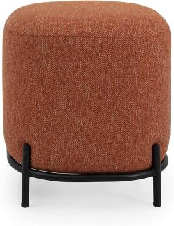 TENZO Pouff Hocker Harry aus Stoff, sitzpouf, sitzhocker, Fusshocker, Koralle, H46 x B42 x T42 cm, sitzhöhe: 46 cm, 9004041205