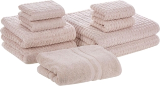 Handtücher 9er Set ATAI Baumwolle Rosa