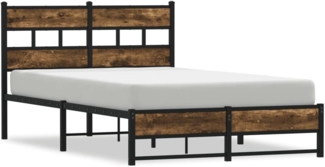 vidaXL Metallbett ohne Matratze Räuchereiche 120x200 cm 4017216