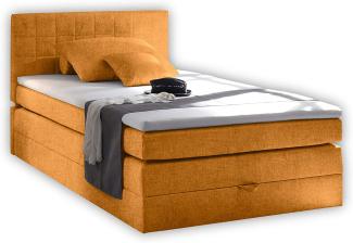 Boxspringbett mit Bettkasten 'HAWAI 1' 140cm gelb