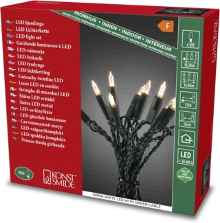 KONSTSMIDE No. 6304-120 LED Minilichterkette One String 100 warmweiße Dioden IP20
