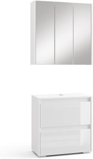 Vicco Badmöbel-Set Weiß 2 Teile, Majest