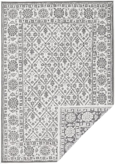 In- & Outdoor Wendeteppich Curacao Grau Creme - 80x350x0,5cm