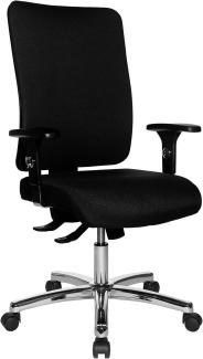 Topstar Open X (P) chrom ergonomischer Bürostuhl, Schreibtischstuhl, Stoffbezug, schwarz