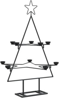 vidaXL Metall-Weihnachtsbaum zum Dekorieren Schwarz 75 cm 4018962