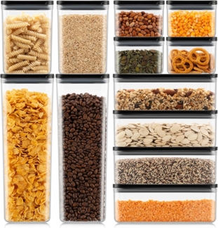 bodum Set 12 Vorratsdosen mit Deckel , lebensmittelechter Kunststoff BPA-frei