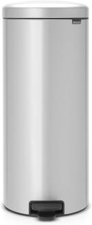 Brabantia Newicon Treteimer, Mülleimer, Abfalleimer, Metallic Grey, Grau, 30 L, 114465