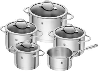 Zwilling Essence-Set mit 5 Edelstahltöpfen mit Deckel