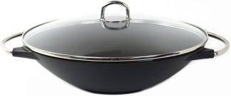 Küchenprofi 'Premium Provence' Wok-Set mit Zubehör, Gusseisen schwarz, Ø 36,6 cm