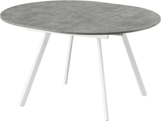 B&D home Esstisch LIV, Rund, ausziehbar, 120-150cm, Beton