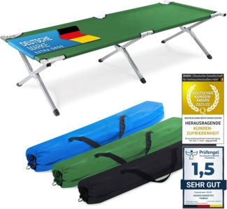 Goods+Gadgets Feldbett Faltbares Army-Bett (Campingbett, Klappbett) Gästebett aus Aluminium