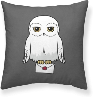 Belum Kissenbezug Harry Potter, Kissenbezug, 100% Baumwolle, 50x50 cm, Modell Hedwig A