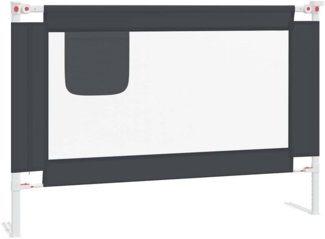 Kleinkind-Bettschutzgitter Dunkelgrau 100x25 cm Stoff