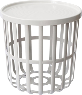 BranQ - Home essential, Designer-, funktionaler und moderner Kaffeetisch Zen, aus hochwertigem BPA-freiem ABS-Kunststoff, mit abnehmbarem Bezug, Creme