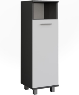 Midischrank Ilias Anthrazit/Weiß 30.2 x 95 cm mit Tür Vicco