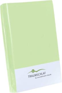 Traumschlaf Spannbettlaken Jersey Elasthan Stretch|90x190 - 100x220 cm| limone