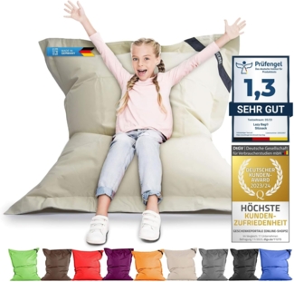 LAZY BAG Riesen-Sitzsack XL 160x125 cm mit 300 Liter | Sitzkissen 2-in-1 für Kinder & Erwachsene | Bequeme Indoor & Outdoor mit 3 Mio. EPS-Perlen für perfekte Ergonomie | Deutscher Marken Hersteller