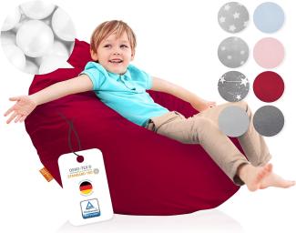 joyfill® XXL Sitzsack Kinder ÖKO-TEX Zertifiziert & 100% Made in Germany I Extra leise & Schadstofffreie Mikroperlen I Kinder Sitzsack XXL mit weichem Baumwollbezug ideal für Jungen & Mädchen