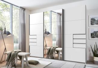 Schwebetürenschrank >Susanetta< in Weiß - 270x210x64cm (BxHxT)