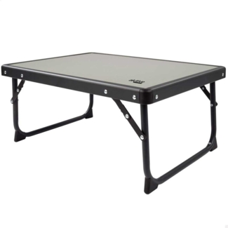 Aktive 63018 - Tragbarer, klappbarer Campingtisch, kippsicher, aus Stahl und MDF-Holz, mit Griff für einfachen Transport, niedriger Tisch, Picknicktisch, Maße 56 x 40 x 25 cm, Campingzubehör