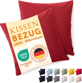 Blumtal Kissenbezüge aus gebürstetem Mikrofaser-Gewebe, (2 Stück), mit Reißverschluss oder Verschlusslasche