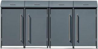 Westmann Metall Mülltonnenbox Moderna 4 | 4x240 L | Anthrazit | 83x278x135 cm