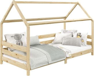 IDIMEX Kinderbett FINA, Hausbett Montessori Kinderbett Kiefer massiv 90 x 200