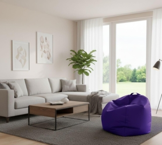 Dmora Eleganter Sitzsack, lila Farbe, Maße 65 x 50 x 65 cm