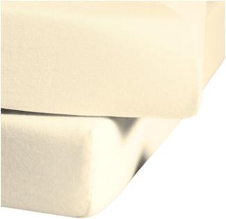 fleuresse Single Jersey Spannbettlaken Jenny C 200x200 cm Creme