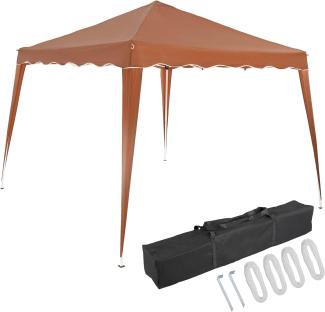 Deuba Pavillon Capri 3x3 m wasserdicht Pop-Up inklusive Tasche UV-Schutz 50 plus Faltpavillon Gartenzelt Partyzelt hellbraun Farbauswahl 100386 Polyester