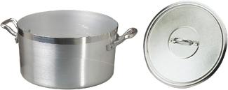 Agnelli Family Kasserolle 2 Griffe, Durchmesser 24 cm, Aluminium, Silber Hell