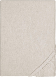 biberna Melange-Flanell Spannbetttuch 0841380 MELANGE UNI, kitt, 1x 180x200 cm - 200x200 cm