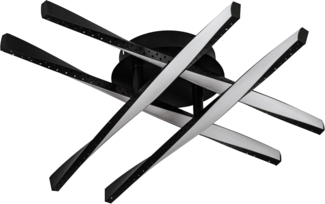 Eglo 75683 BEST CHOICE Deckenleuchte ADEJE Alu, Stahl schwarz LED 19W 3000K L:43. 5cm B:43. 5cm H:9. 5cm
