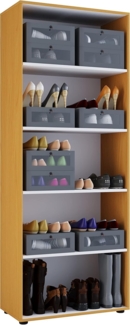 VCM Schuhschrank Vandol 912219 Buche B. 70 x H. 178 x T. 40 cm