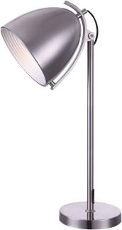 Tischlampe, nickel matt, Spot beweglich, H 70 cm, JACKSON