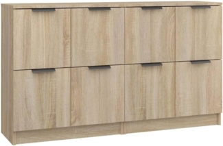Sideboards 2 Stk. Sonoma Eiche 60 x 30 x 70 cm Holzwerkstoff [3115806]