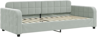 vidaXL Tagesbett Hellgrau 90x200 cm Samt 354058