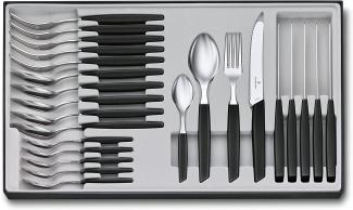 Victorinox Swiss Modern Besteck-Set 24 tlg. Schwarz Besteck